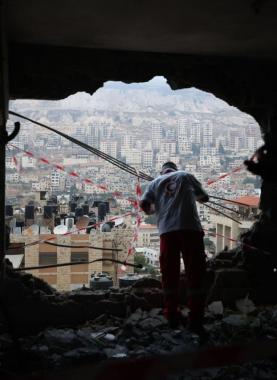 صورة من تفجير الاحتلال منزل الأسير أسامة الطويل