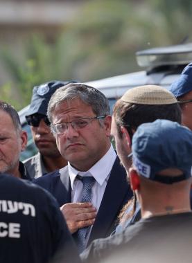 المتطرف إيتمار بن غفير الذي دنس المسجد الأقصى زار مكان العملية اليوم