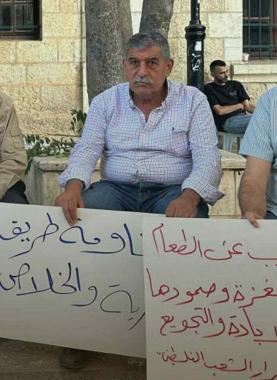 جانب من الاضراب عن الطعام تضامنا مع غزة