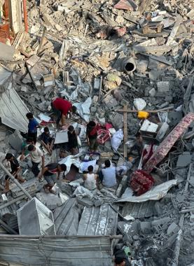 دمار كبير وواسع في مدينة غزة