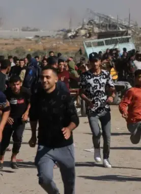فرحة الغزيين بإعلان وقف إطلاق النار