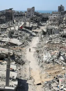 الدمار في مدينة غزة