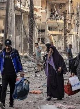الخط الأصفر يحرم الالاف العائلات الغزية من العودة لبقايا منازلهم المدمرة
