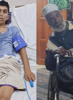 المسن محمد توفيق عايدية و الفتى محمد نبيل عبد السلام علي