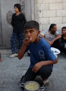 المجاعة في غزة - التقطت الصورة خلال حرب الإبادة الجماعية 2023 -