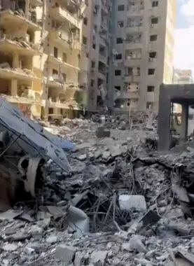 الدمار في الضاحية الجنوبية لبيروت