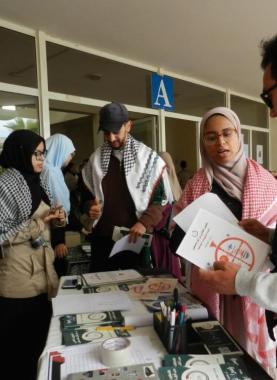 طلبة جامعة محمد الخامس ينظمون يومًا تضامنيًا مع فلسطين ويرفضون التطبيع وقانون إعدام الأسرى