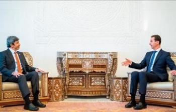 لقاء الأسد وبن زايد