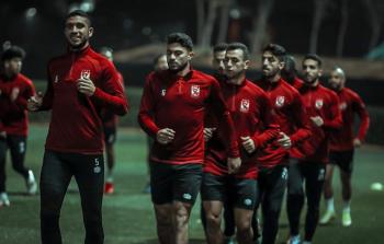 جانب من تدريبات الأهلي