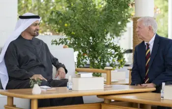 لقاء غراهام مع محمد بن زايد في ابوظبي