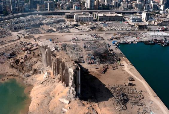 مرفأ بيروت بعد تعرضه للانفجار