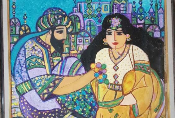 لوحة "ألف ليلة وليلة" للفنانة التشكيلية العراقية "ملاك جميل"