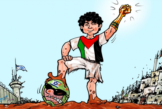 مونديال فلسطين- كاريكاتير عماد حجاج