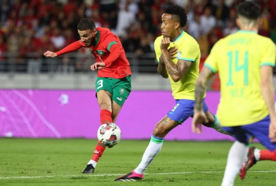 جانب من مباراة المغرب والبرازيل