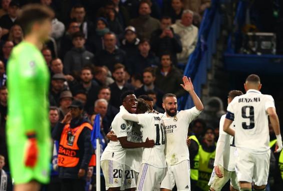 احتفال ريال مدريد بالهدف الثاني