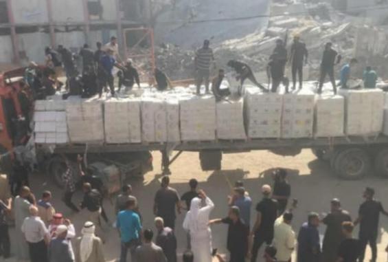 شاحنات المساعدات بغزة