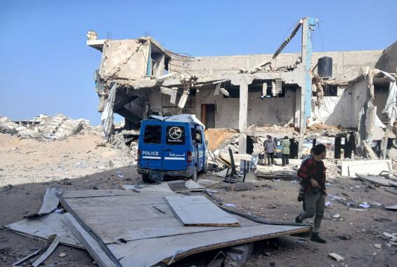 قصف الاحتلال مركز شرطة الشيخ رضوان