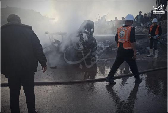 شهيد وإصابات بقصف الاحتلال لمركبة بمخيم المغازي وسط القطاع