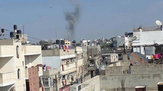 صور للقصف الجوي شرق جباليا وشمال غرب بيت لاهيا