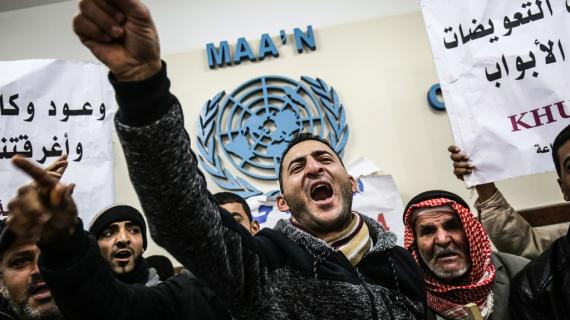 وقفة احتجاجية لأصحاب المنازل المدمرة للمطالبة بإعادة إعمار منازلهم