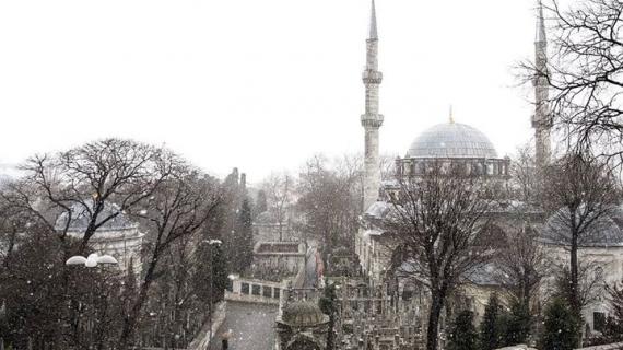 تساقط الثلوج في اسطنبول