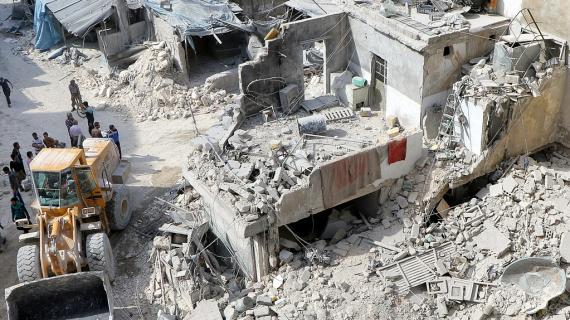 الدمار في أحياء مدينة حلب المحاصرة