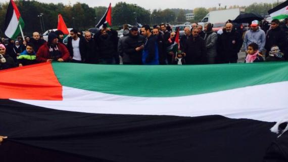 تظاهرة في مدينة أدونسة الدنماركية ضد الاحتلال ونصرة للأسرى