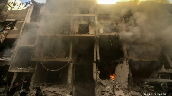 غارات جوية لطائرات النظام السوري على أحياء دوما في الغوطة الشرقية