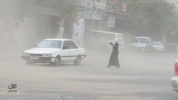 أجواء مغبرة مرافقة لمنخفض خماسيني في قطاع غزة