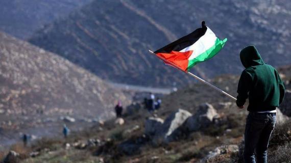 جانب من المواجهات التي اندلعت في بلدة قصرة جنوب نابلس