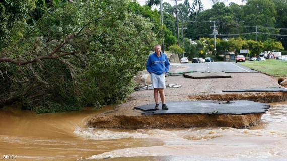 صور من الفيضانات في  مدينة لوغان بولاية كوينزلاند الأسترالية