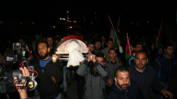 تشييع جثمان الشهيد المزارع سليمان حماد محمد حماد (81 عامًا)