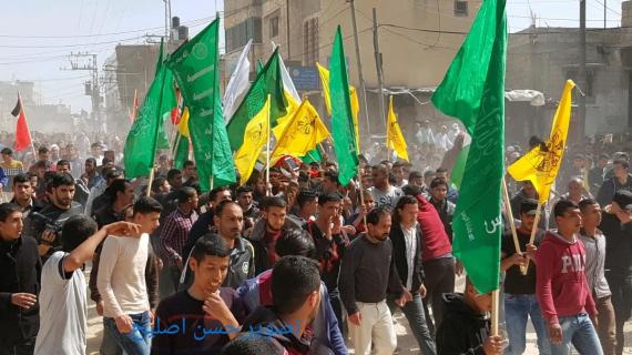 تشييع جثمان الشهيد أبو جامع في خانيونس