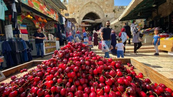 مشاهد من البلدة القديمة في مدينة القدس المحتلة باب العمود وخان الزيت والعطارين