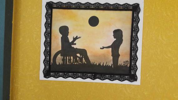 جمعية إعمار بخانيونس تفتتح معرض "خربشة وحكاية" بريشة الفنانة التشكيلية عائدة عبيد