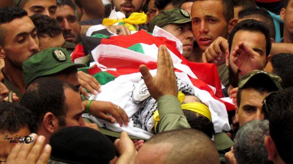 تشييع جثمان الشهيد محمد جبريل في بيت لحم