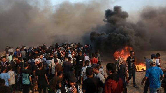 جمعة عائدون رغم أنف ترامب ضمن مسيرات العودة شرق قطاع غزة