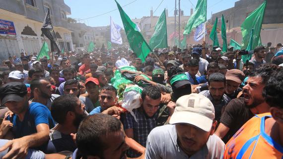 تشييع حاشد لشهيدي جمعة ثوار لأجل القدس برفح ودير البلح