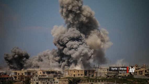 تواصل الغارات الجوية من طائرات الأسد على أحياء #درعا