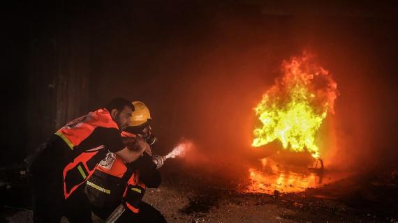 الدفاع المدني في غزة يجري مناورة تدريبية في إطارات مناوراته السنوية الاعتيادية