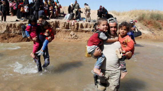 استمرار معاناة النازحين من مدينة الحويجة بسبب العمليات العسكرية ضد "داعش".