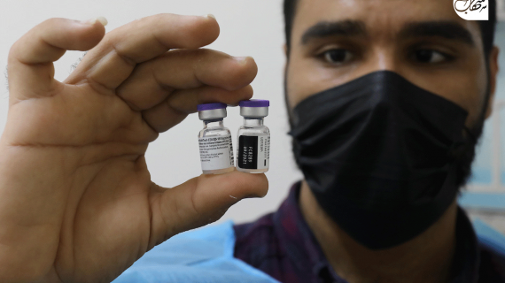 إقبال المواطنين في قطاع #غزة على أخذ الطعومات المضادة لفيروس #كورونا