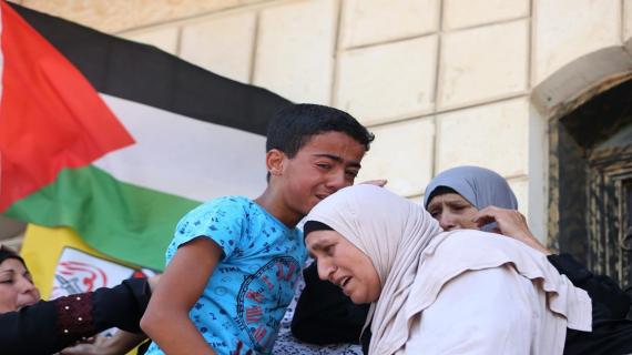 تشييع جثمان الشهــيد محمد حسن (21 عامًا) في بلدة قصرة جنوب نابلس