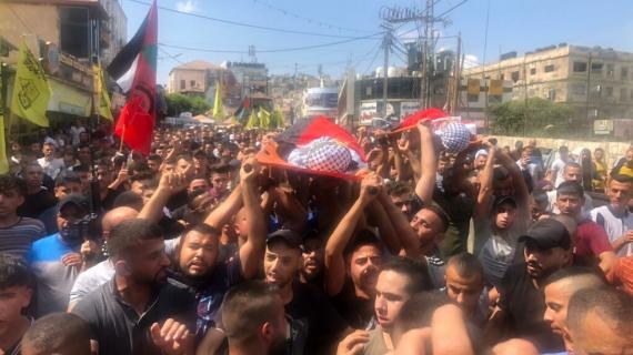 جنين تودع الشهيدين صالح عمار ورائد أبو سيف