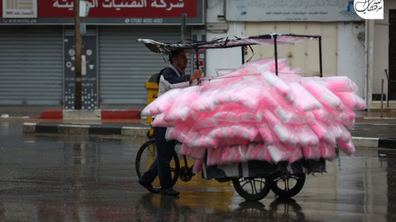 الأجواء الماطرة في قطاع غزة