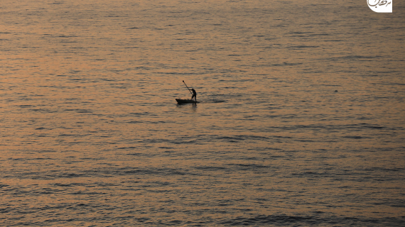 مشاهد من الغروب في قطاع غزة اليوم
