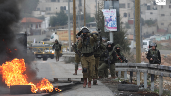 مواجهات في الخليل نصرة للأسير المضرب عن الطعام هشام أبو هواش