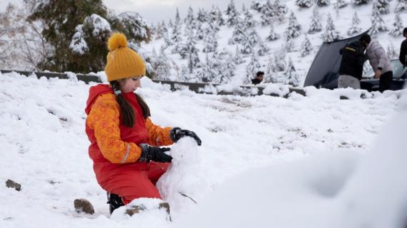 هطول كثيف للثلوج في مدينة السليمانية بالعراق