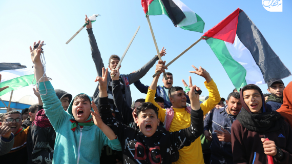 فعاليات إحياء ذكرى يوم الأرض شرق مدينة غزة