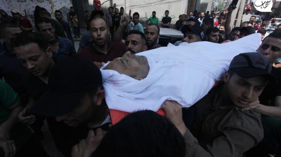 تشييع شهداء المجزرة التي ارتكبها الاحتلال في جباليا شمال قطاع غزة